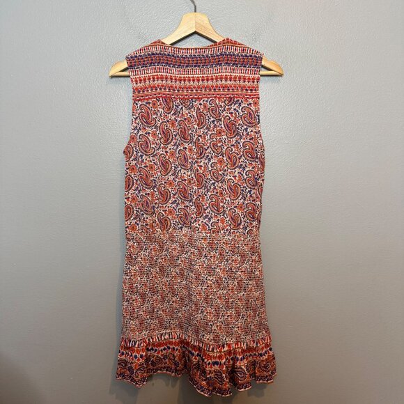 VERONICA BEARD paisley print cox smocked dress size M - Picture 7 of 7
